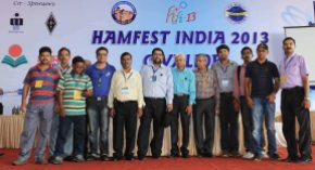 The Kolkata Hams with the organizers of Hamfest India 2013