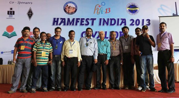 The Kolkata Hams with the organizers of Hamfest India 2013